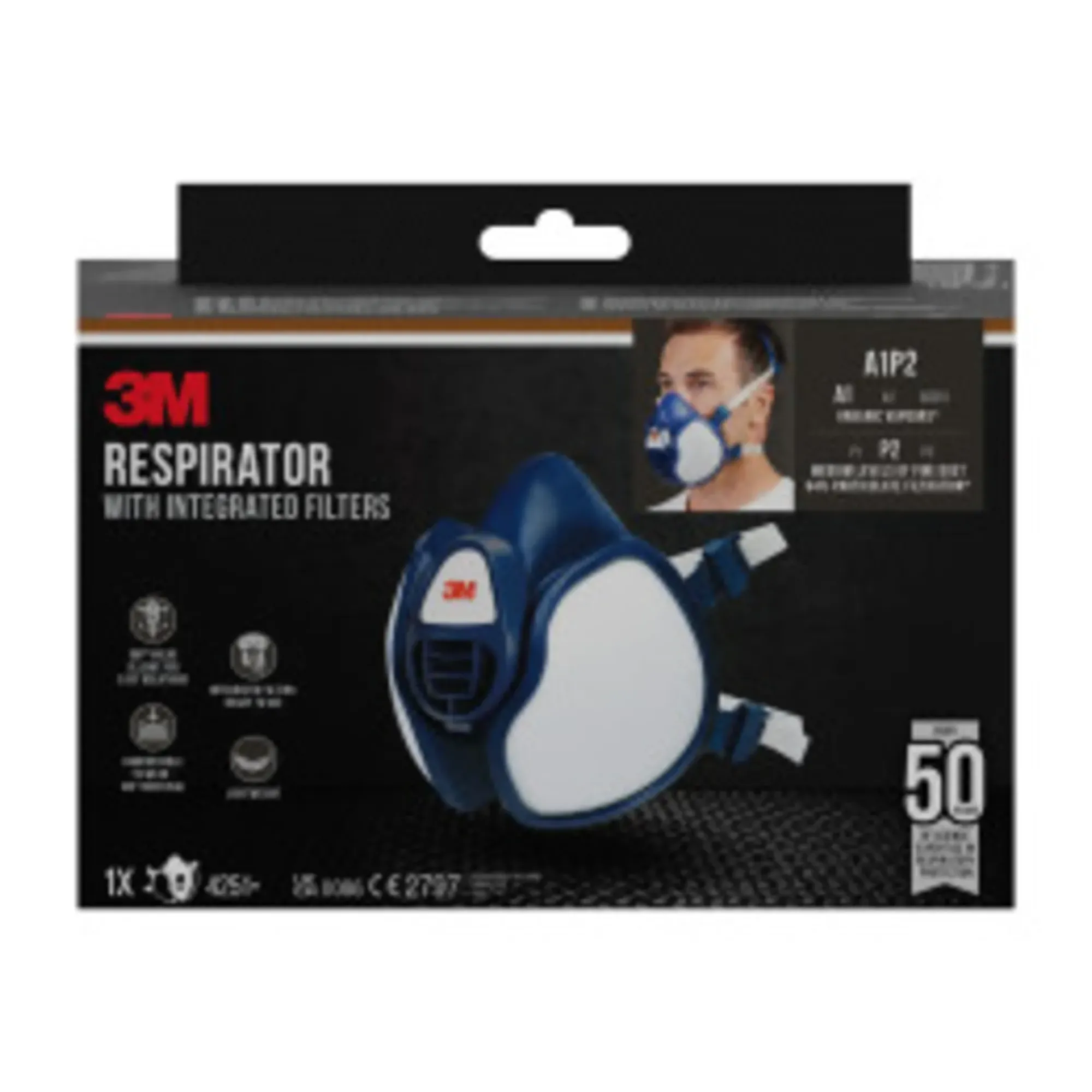 Halvmaske 4251+Malingssprøyte-3m Best