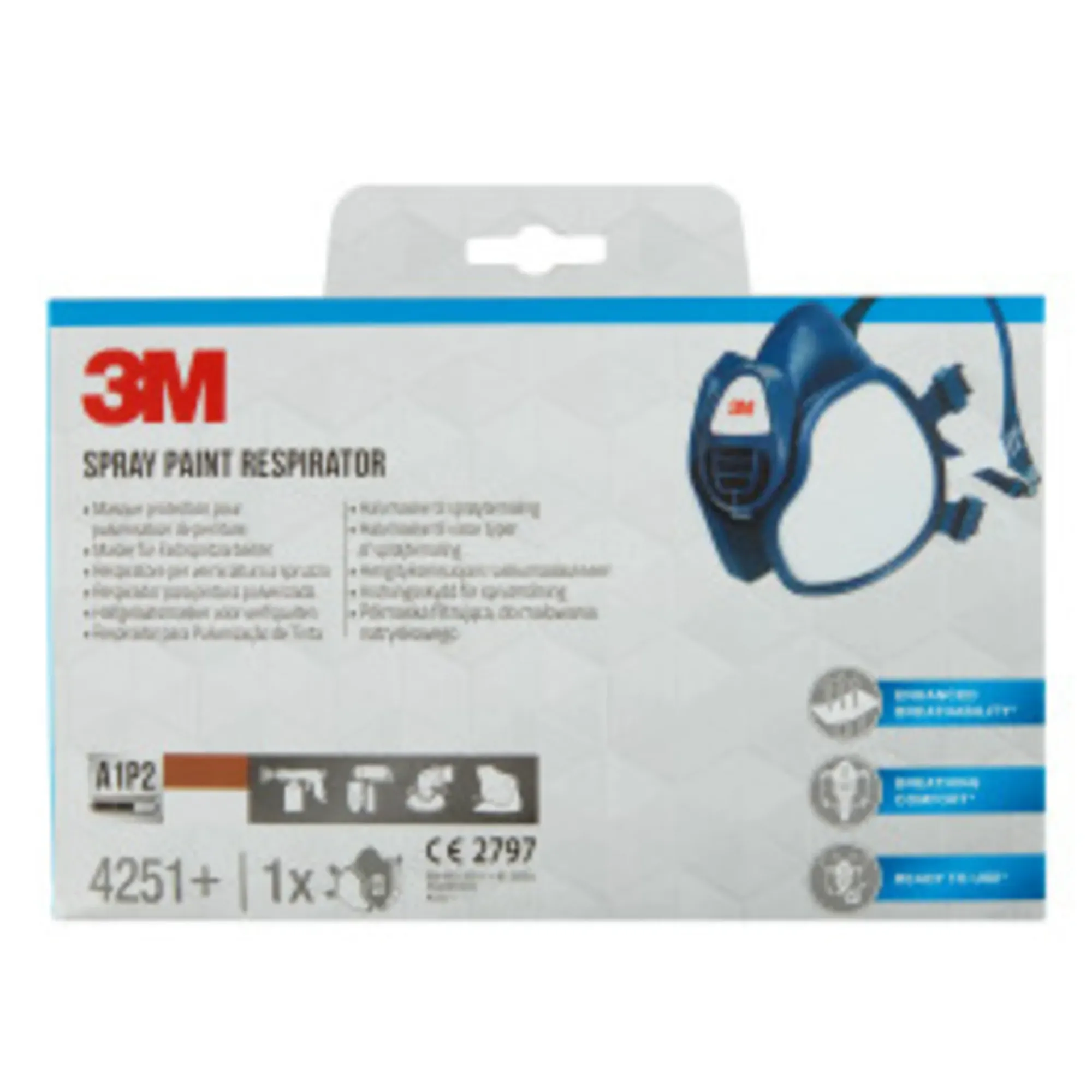 Halvmaske til sprøytemaling 4251+PRO1 FFA1P2R D FILTER-3m Outlet