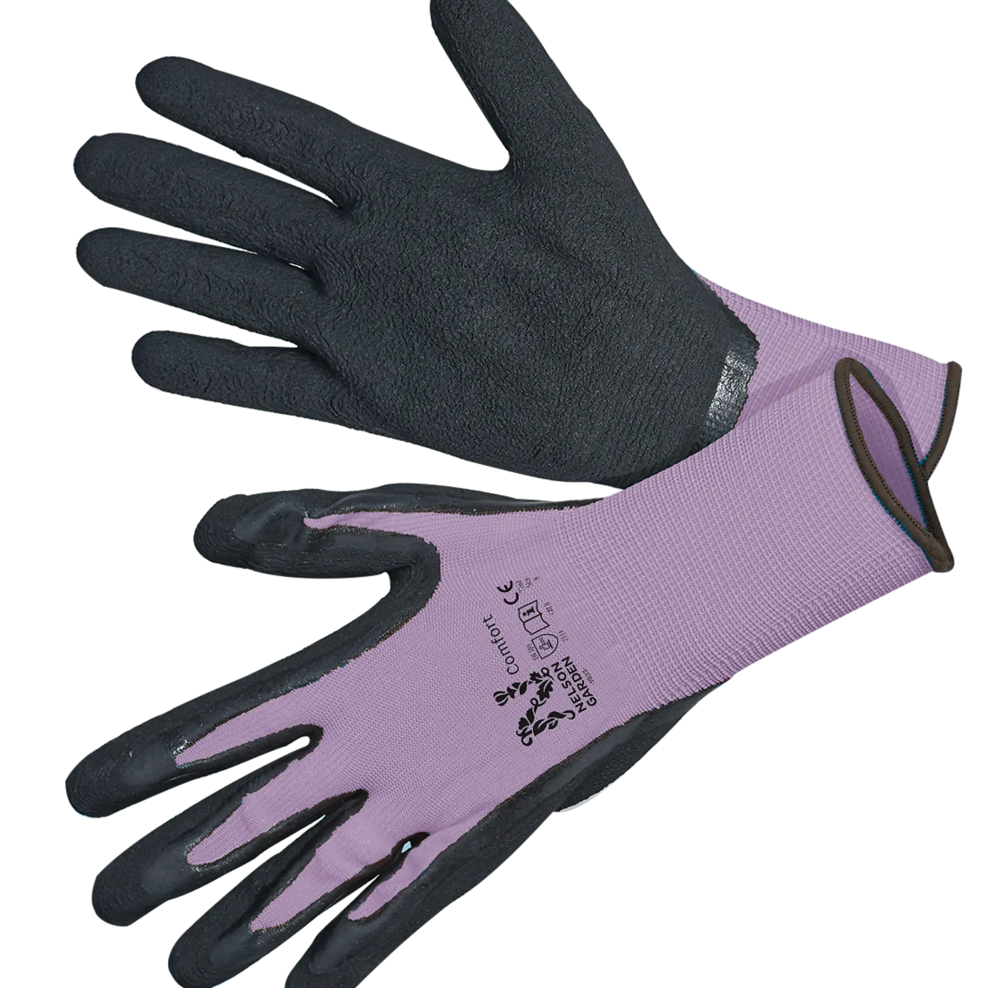 Hanske Comfort str 6 lilla/svart-Nelson garden Online