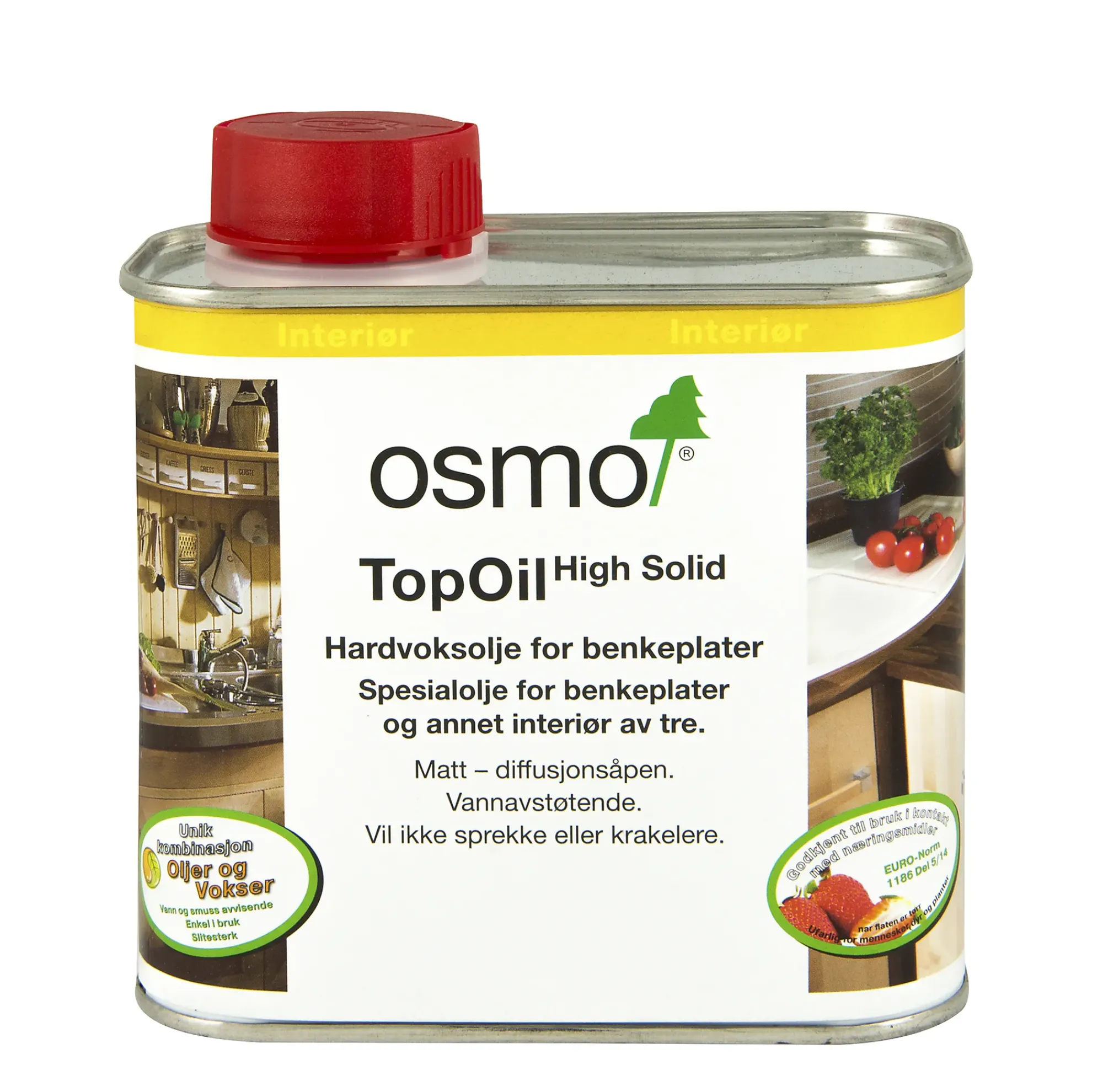 Hardvoksolje 0,5l 3037 hvit silkematt-Osmo New