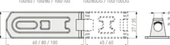 Haspe 100/80 - 80mm-Abus Outlet