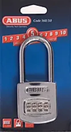 Hengelås 160/50 HB50 forkrommet med 4-sifret kode-Abus Best