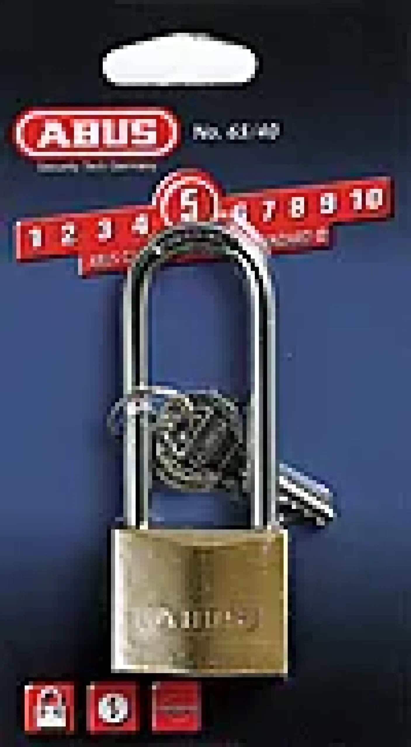 Hengelås 65/40 HB63 messing-Abus New