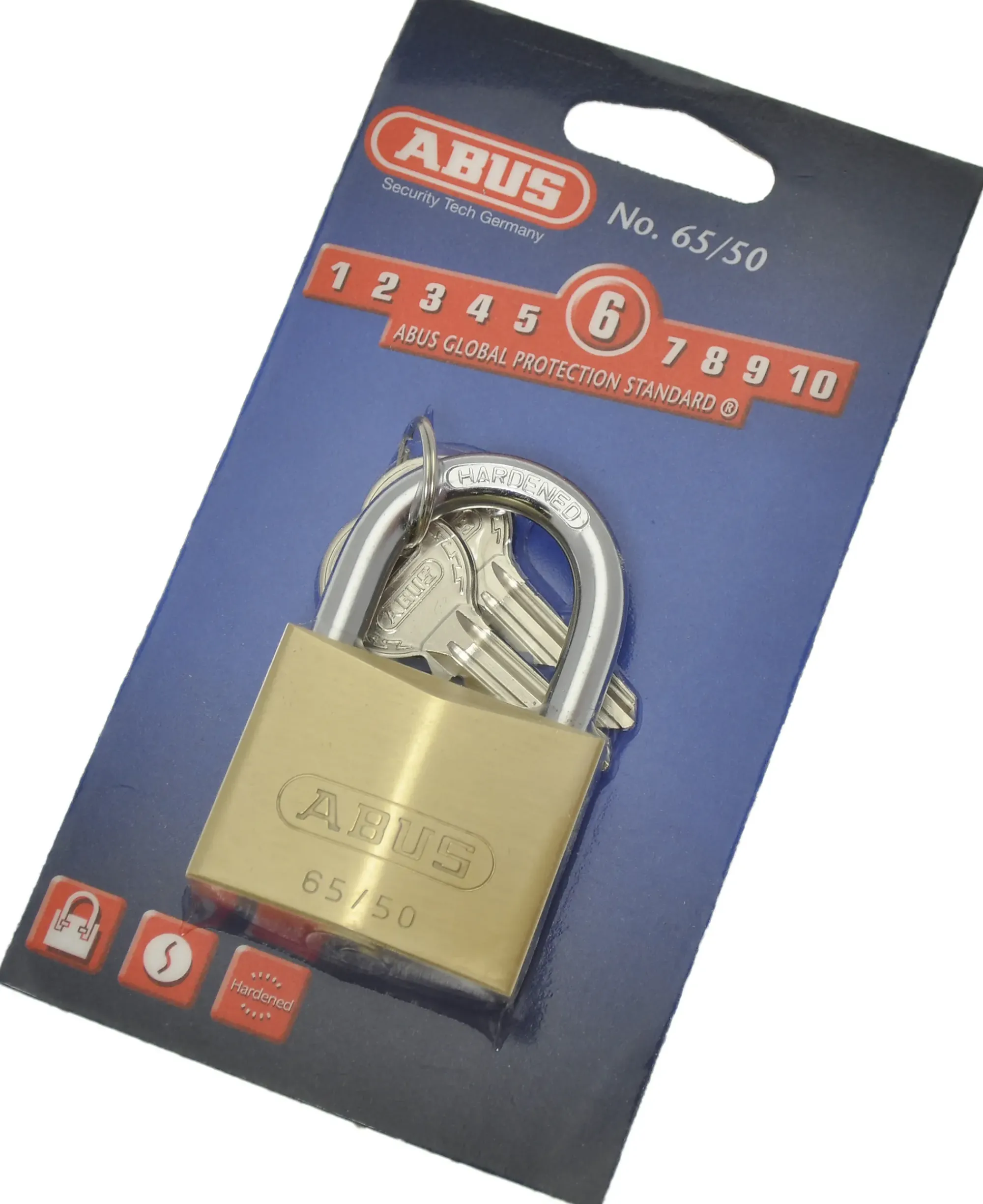Hengelås 65/50 messing-Abus Outlet