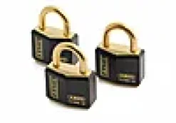 Hengelås T84MB/30 sort nautic i messing triple-Abus Outlet