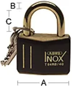 Hengelås T84MB/40 sort nautic i messing-Abus Hot