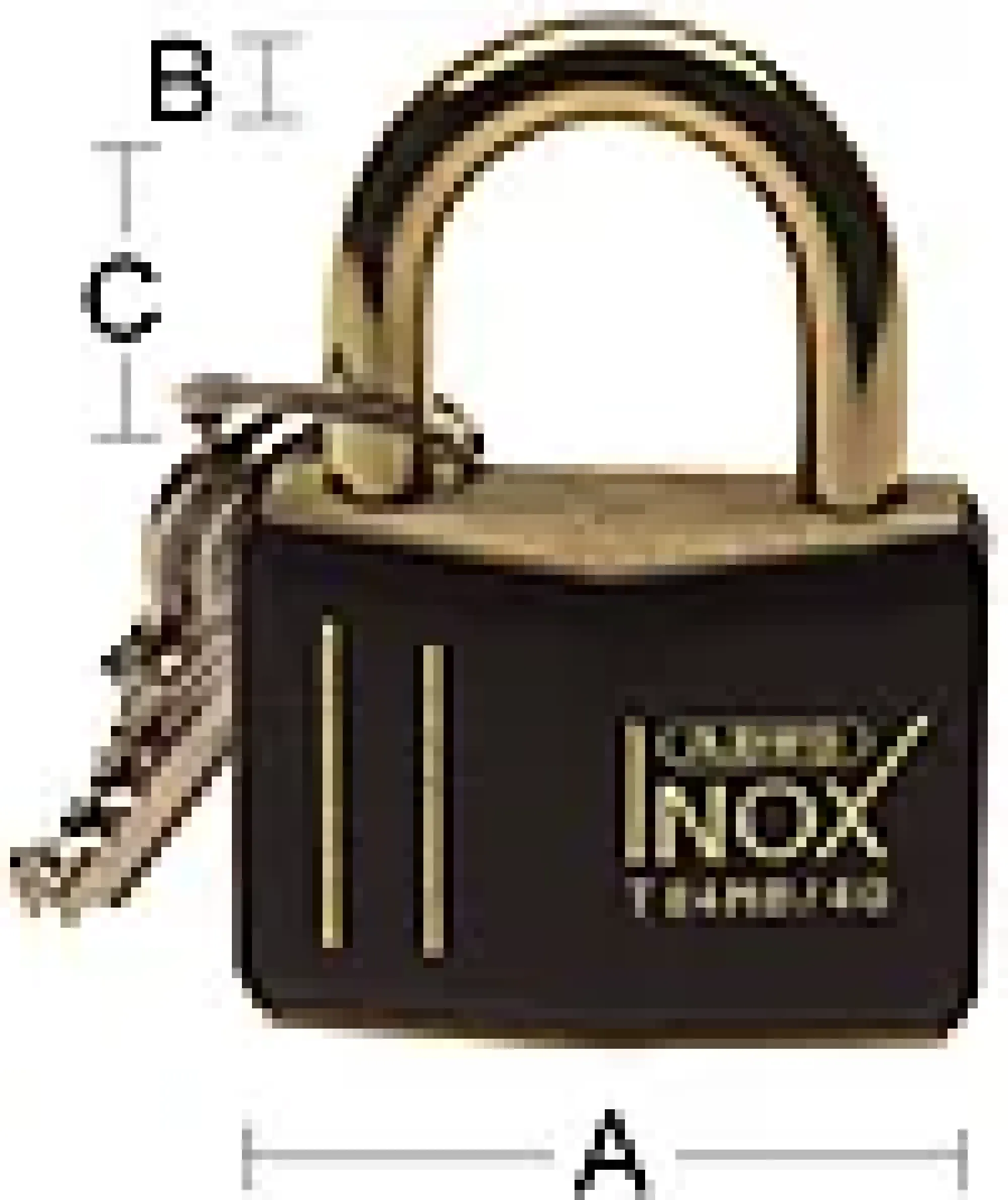 Hengelås T84MB/40 sort nautic i messing-Abus Hot