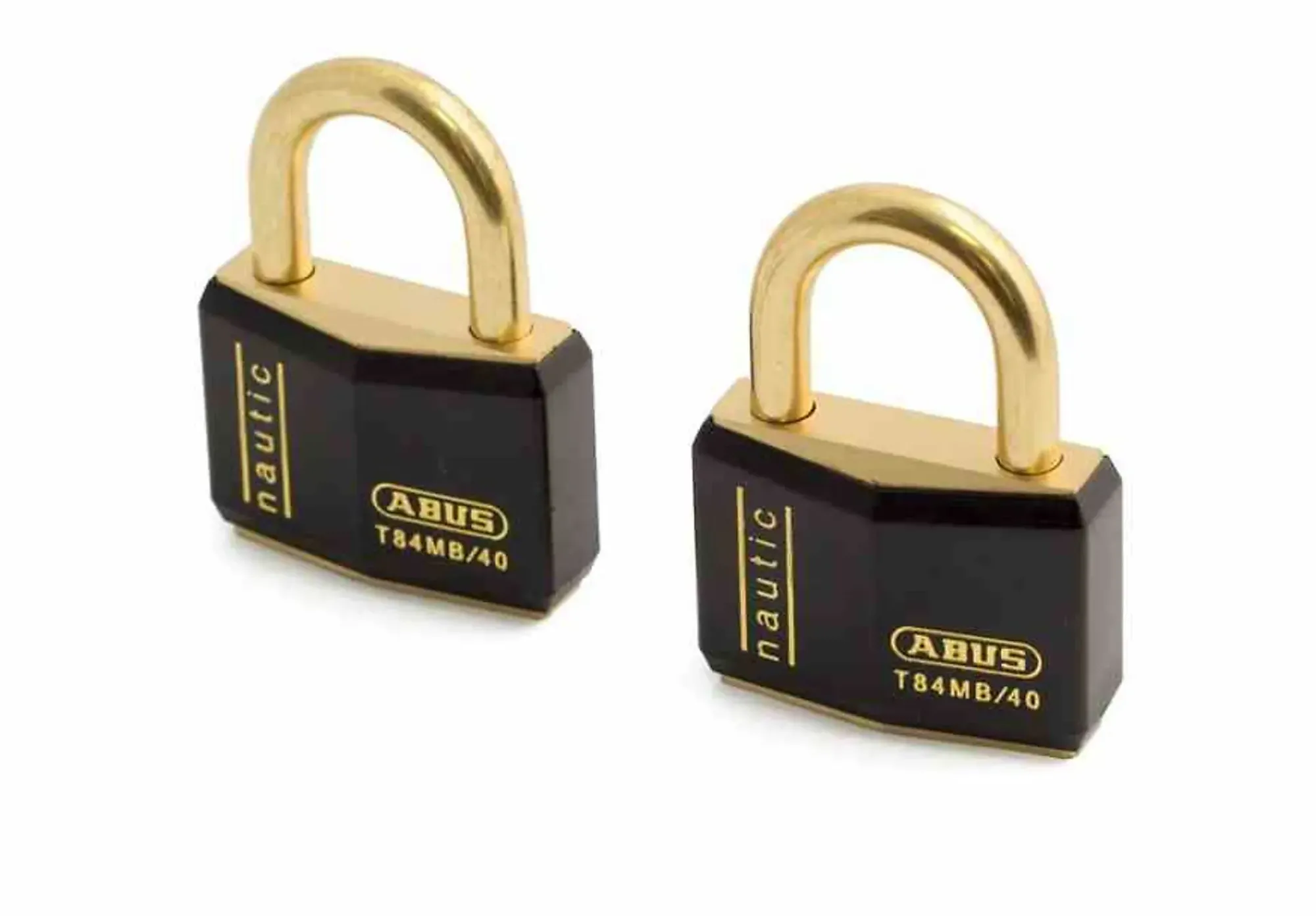 Hengelås T84MB/40 sort nautic i messing twin-Abus Clearance