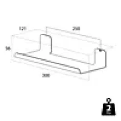 Hylle 30cm Colar-Tiger Clearance