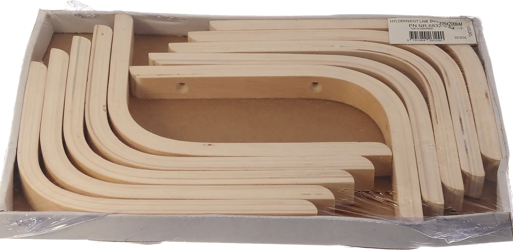 HYLLEKNEKT LAM BØK 125X150MM-Pn Beslag Clearance