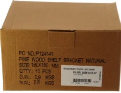Hylleknekt prof furu 180x180mm-Pn Beslag New
