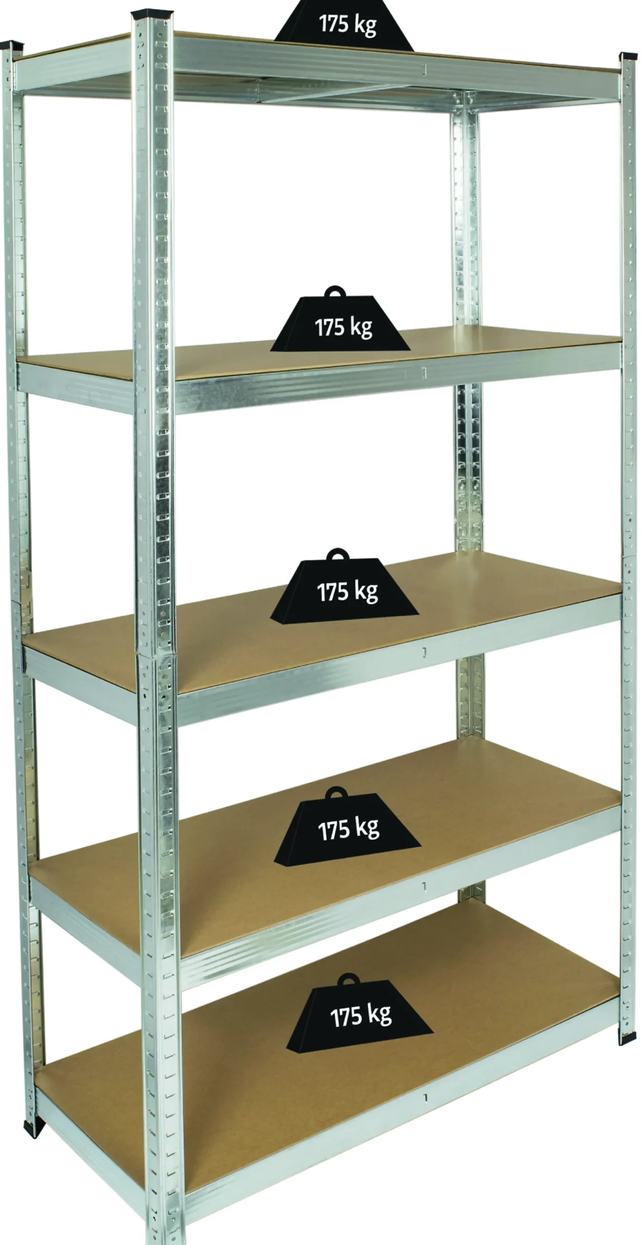 Hyllereol galvanisert 6mm treinnlegg 5 hyller-Fixit Online