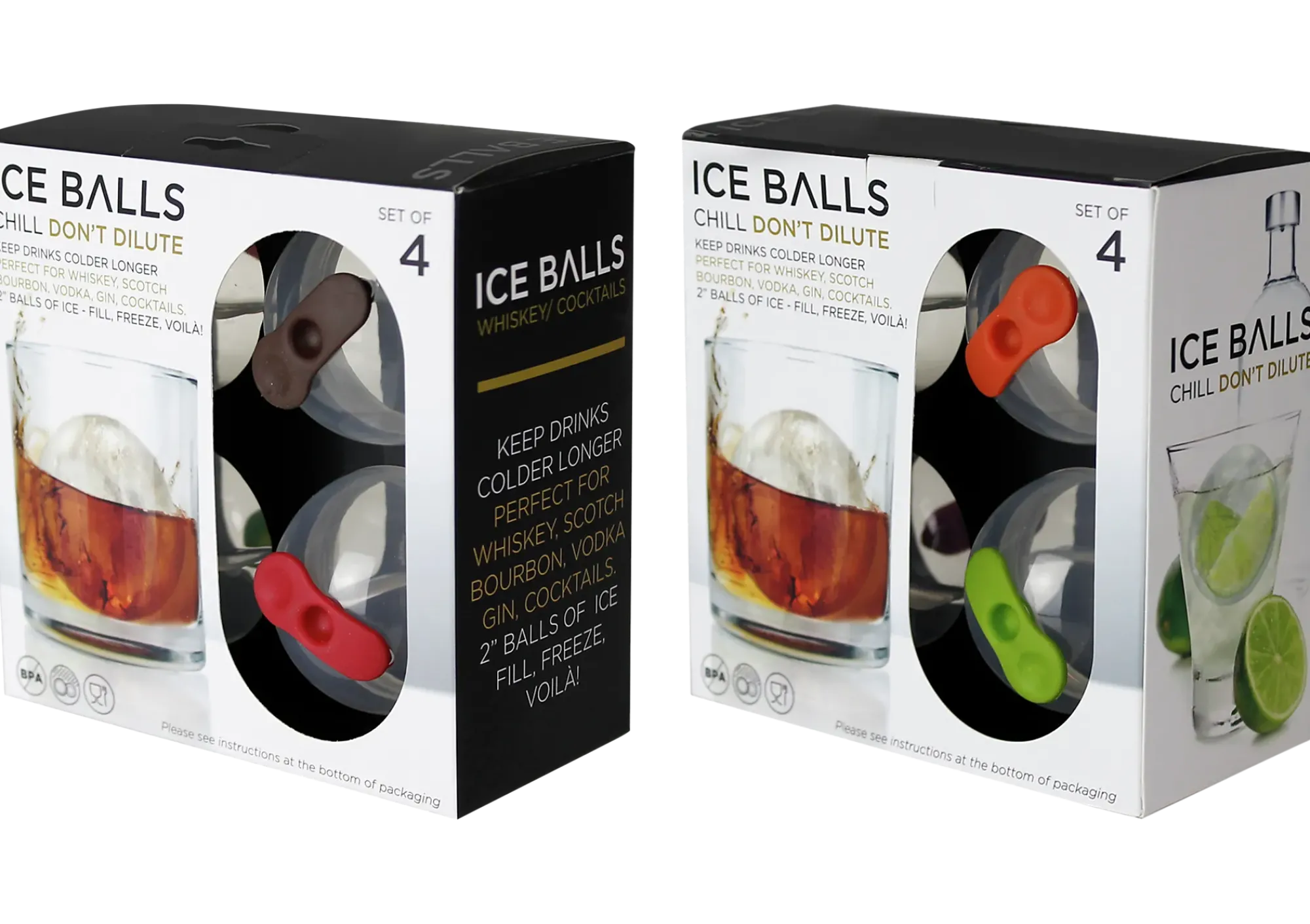 Ice balls iskuler plast 4stk-Prepara Clearance