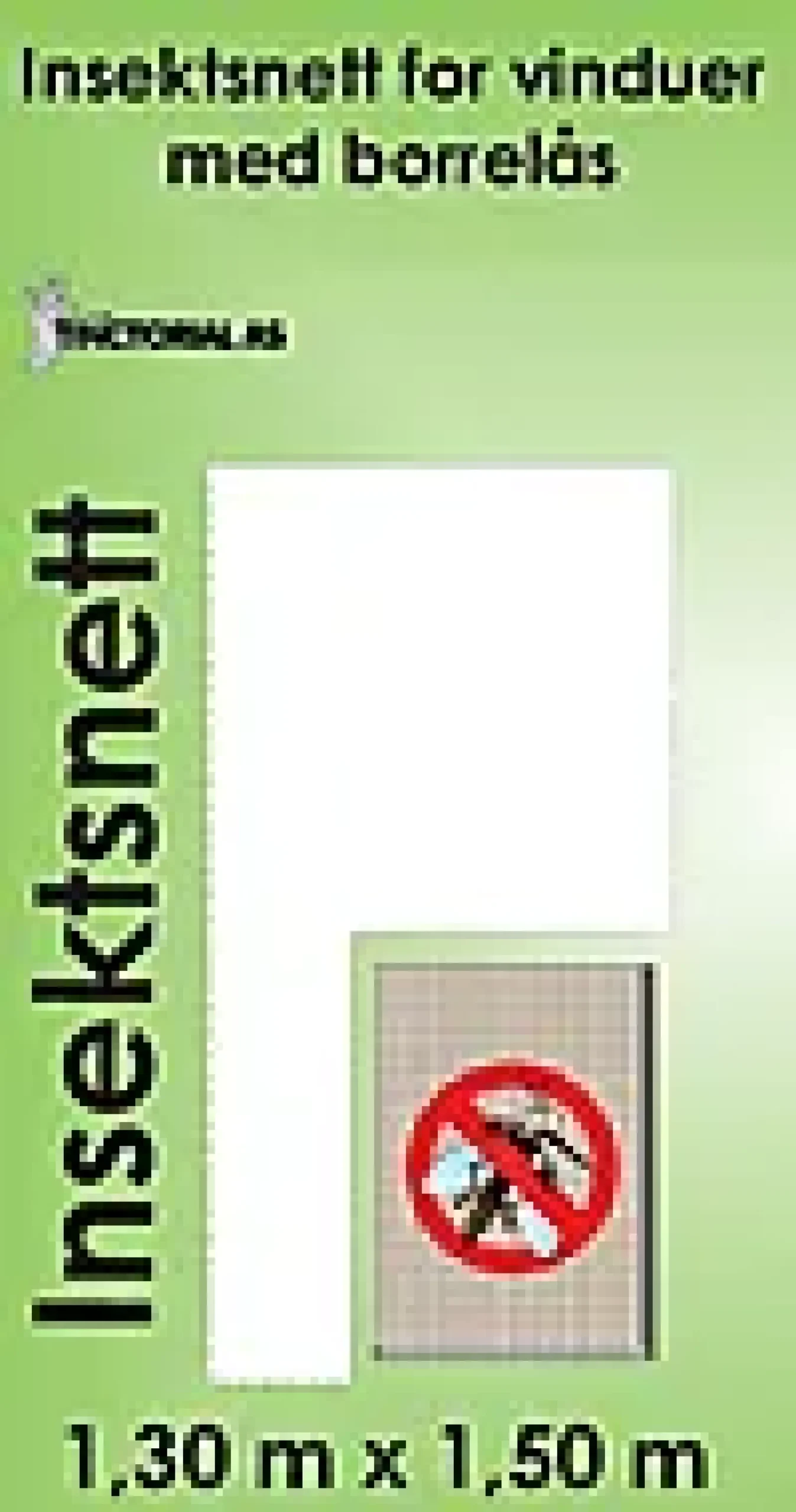 INSEKTNETT 130X150CM MED BORRELÅS- Discount