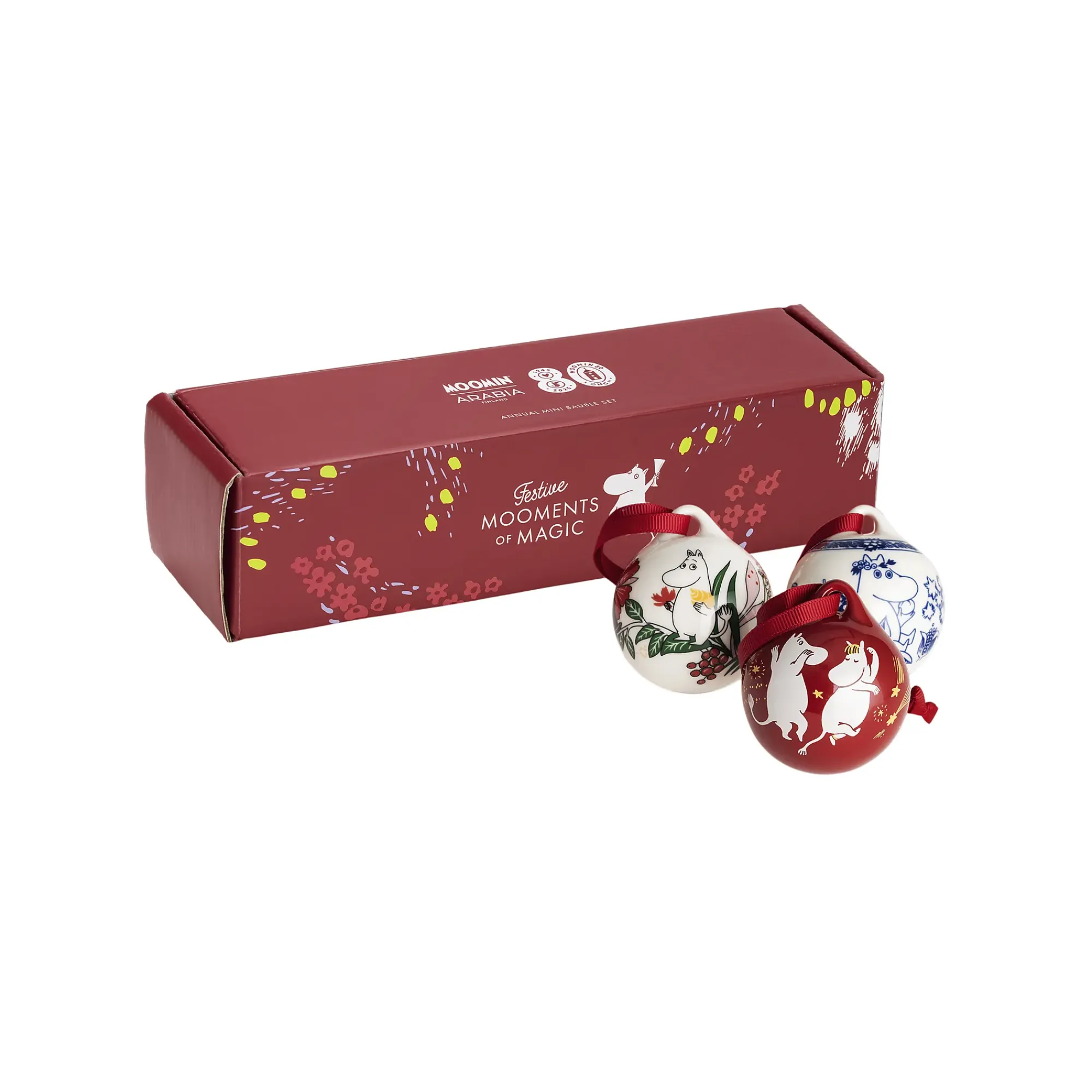 Julekule Mummi Mini 50mm 3stk-Moomin Arabia Outlet