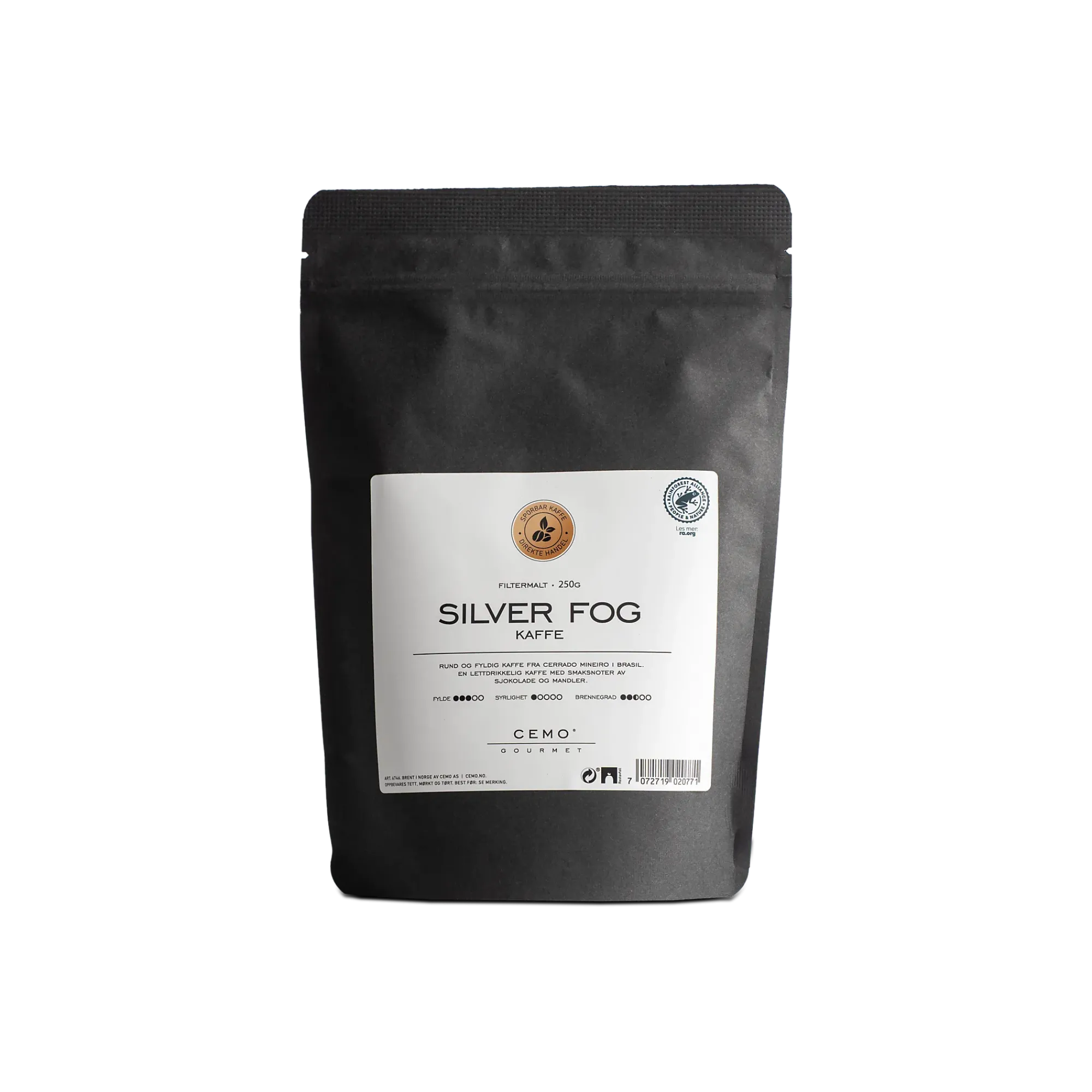 Kaffe filtermalt 250g Silver Fog-Cemo gourmet Best