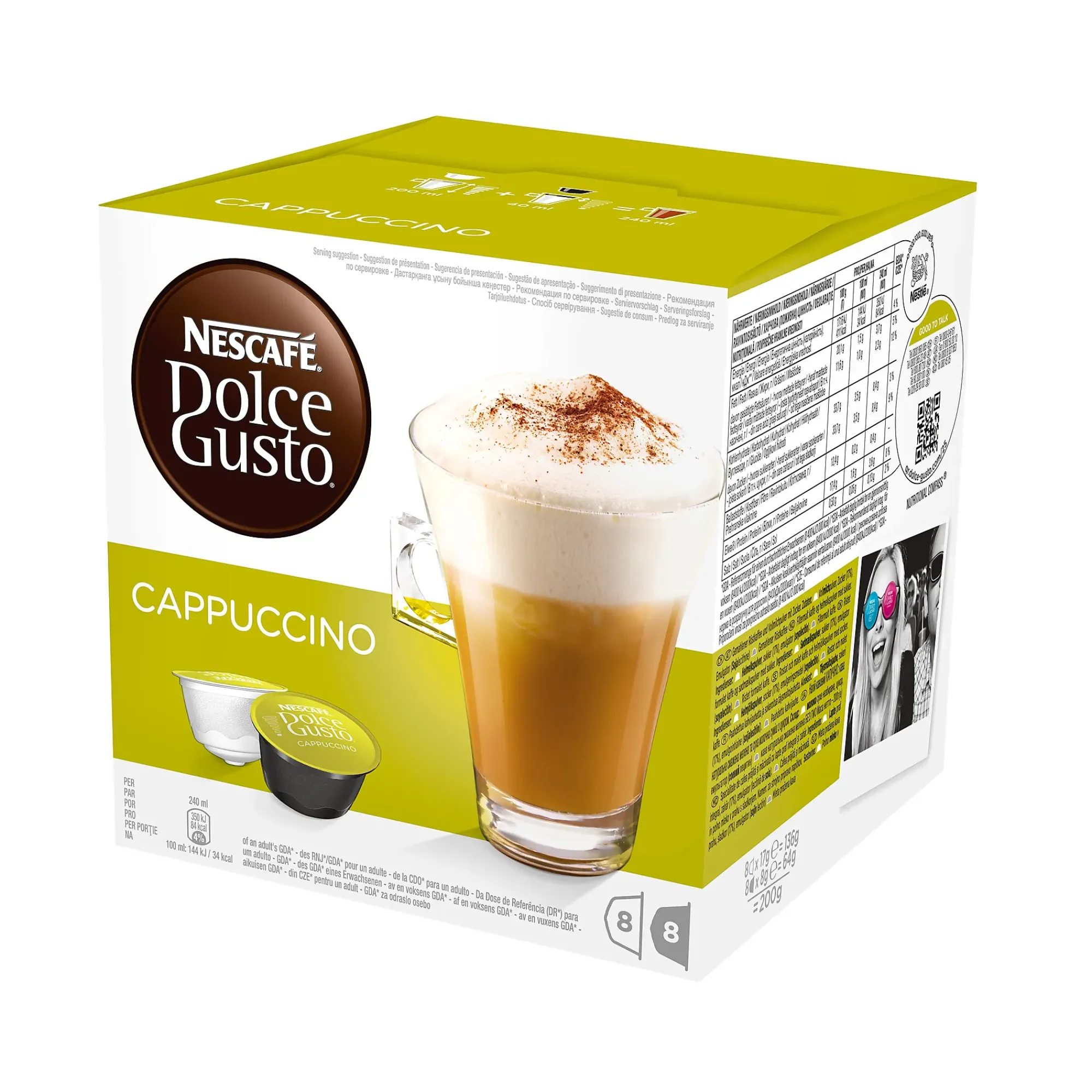 Kaffekapsel Cappuccino 16stk-Nescafé dolce gusto