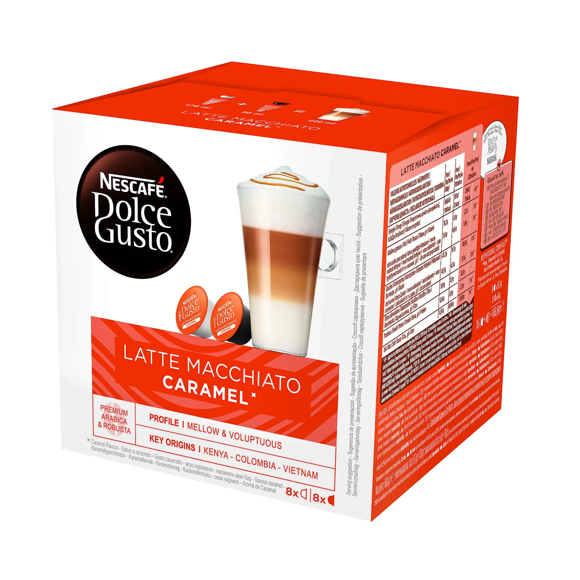 Kaffekapsel Latte Macchiato caramel 16stk-Nescafé dolce gusto Outlet