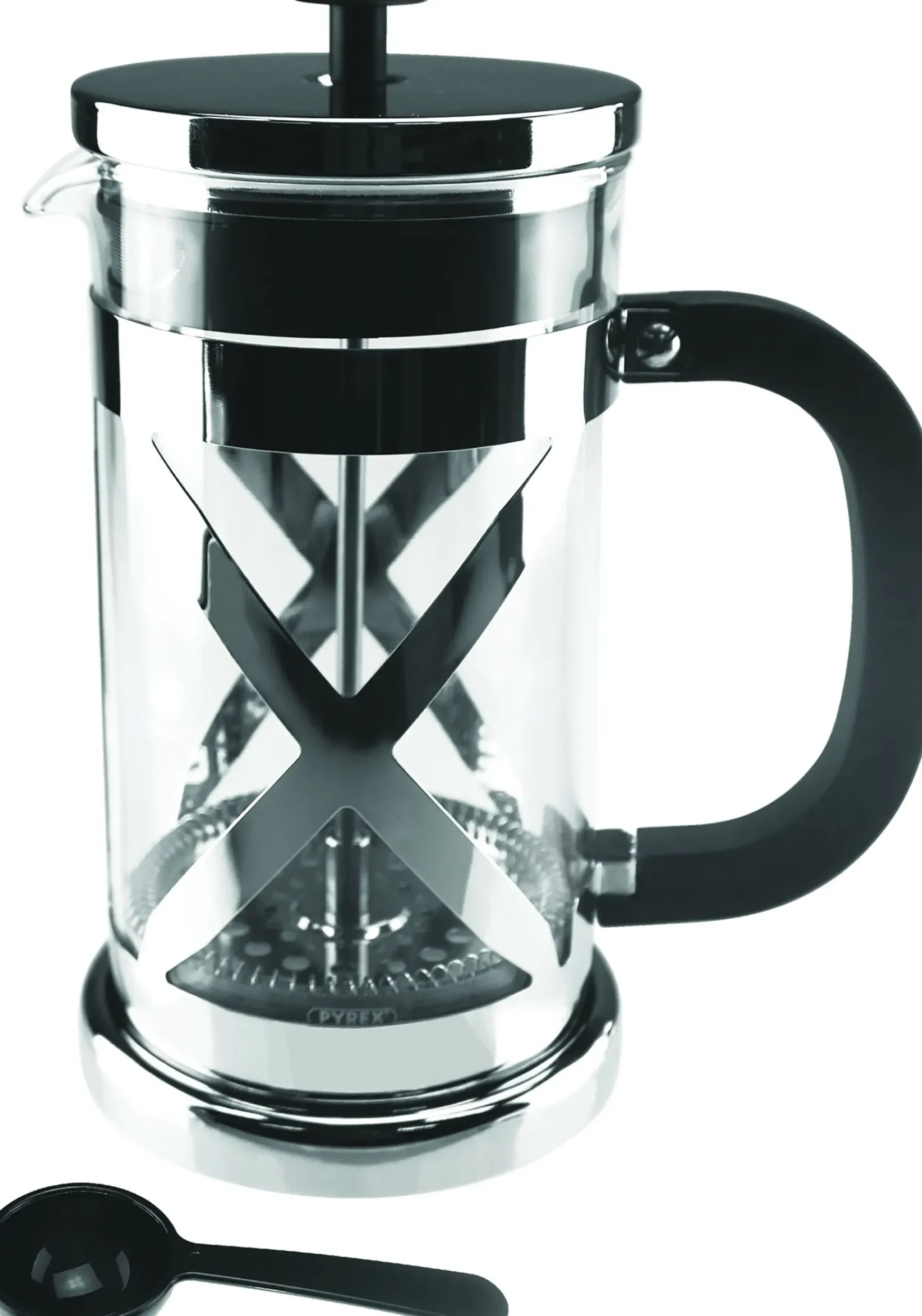 Kaffepresse 8 kopper krom med Pyrex glass-Aanonsen Clearance