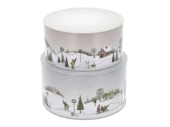 Kakebokssett Vinter Arctic Ice/Woodrose Metal 22x12/20x10cm-Bastian New