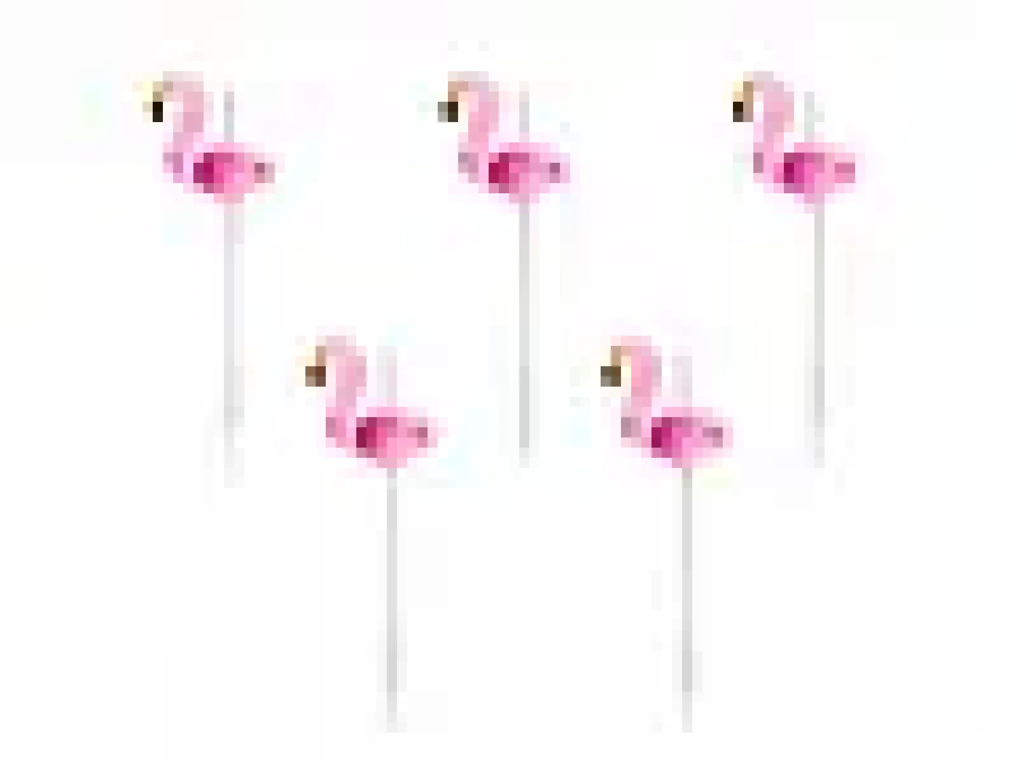 Kakelys Flamingo 3cm 5stk-Partydeco Online