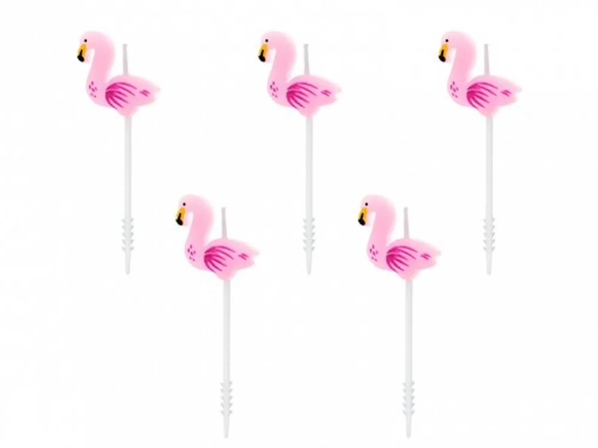 Kakelys Flamingo 3cm 5stk-Partydeco Online