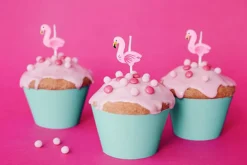 Kakelys Flamingo 3cm 5stk-Partydeco Online