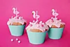 Kakelys Flamingo 3cm 5stk-Partydeco Online