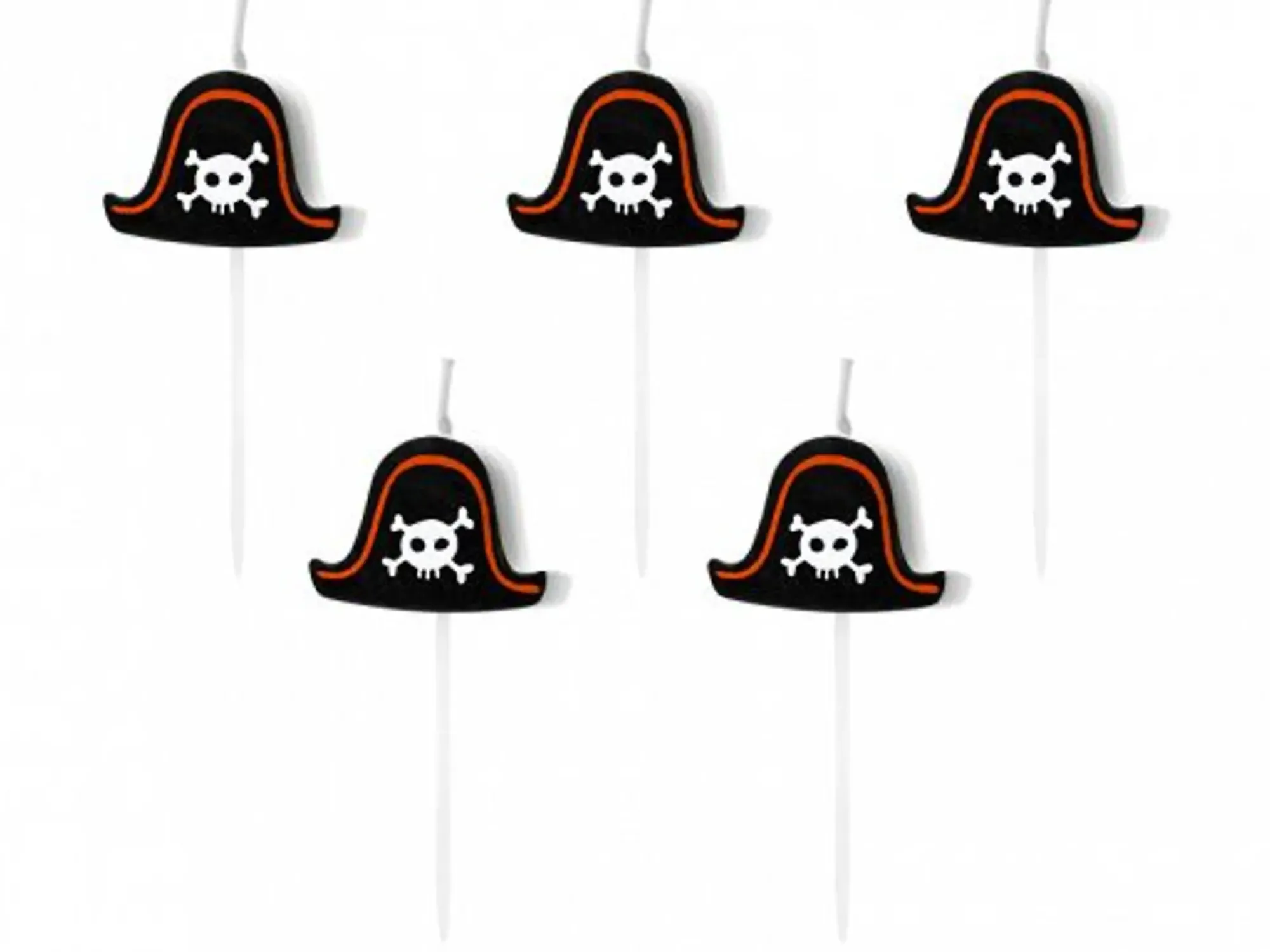 Kakelys Pirat På Stick 5stk-Partydeco New