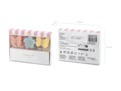 Kakelys sommerfugl/blomster på stick 3,5cm 5stk-Partydeco