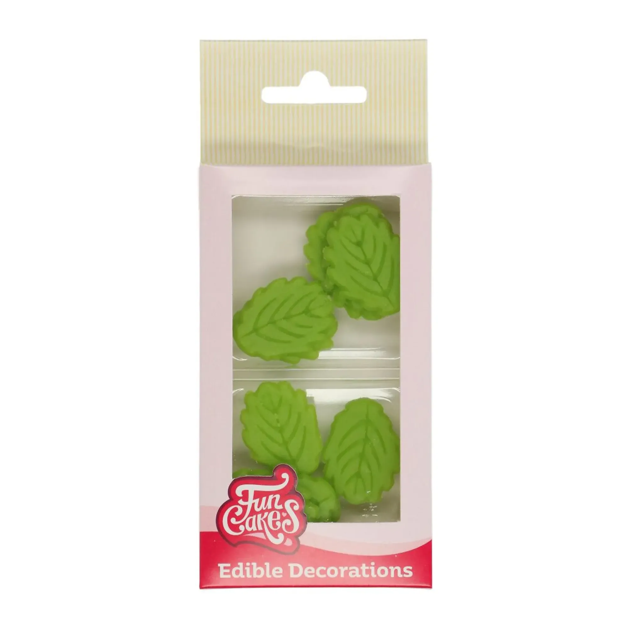 Kakepynt blader marsipan 2x3cm 12stk-Funcakes Outlet