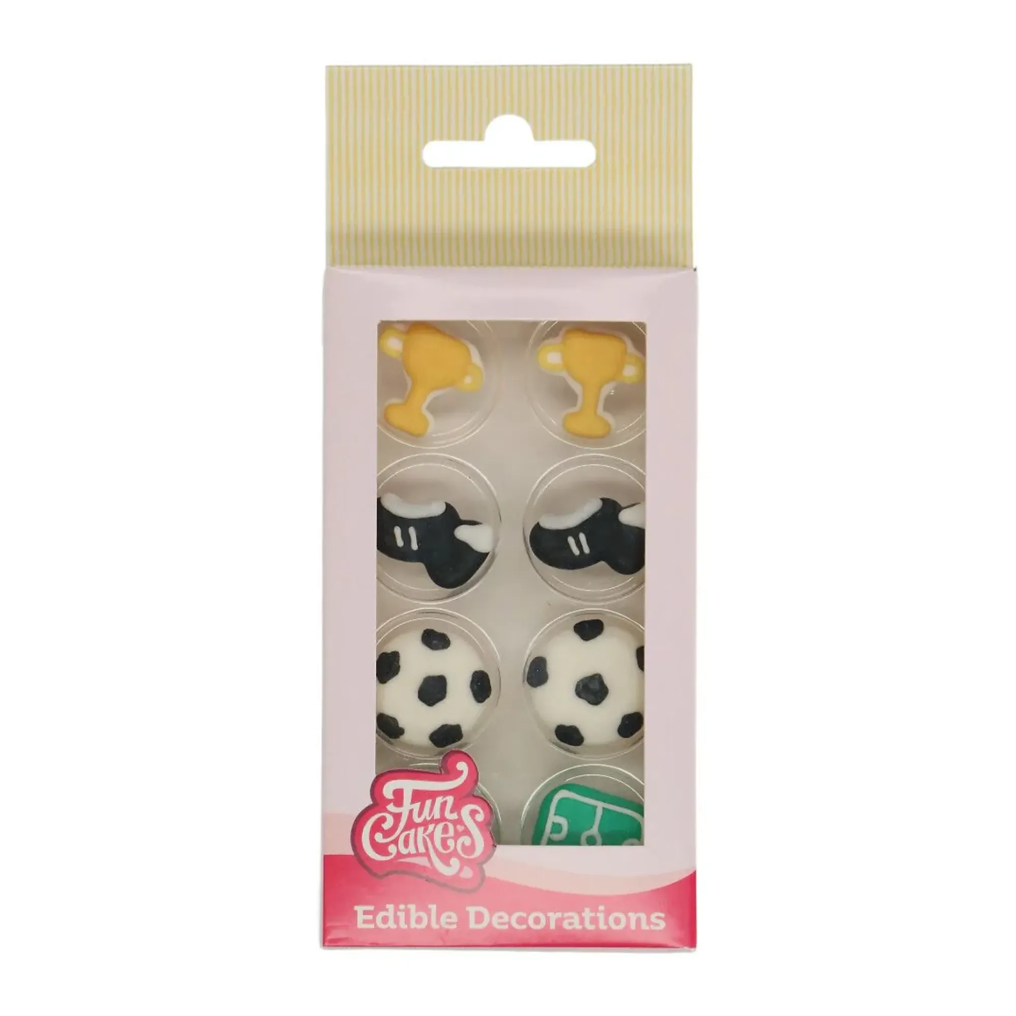 Kakepynt fotball 8stk-Funcakes Outlet