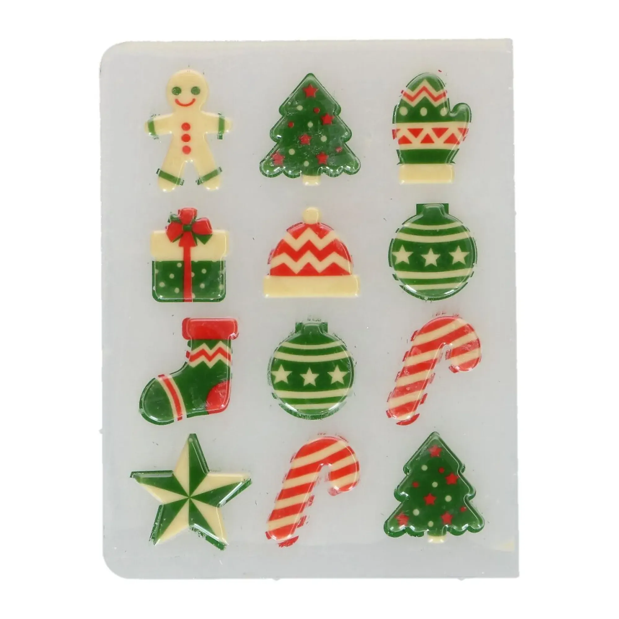 Kakepynt Sjokolade Julefigurer 12stk-Funcakes Hot
