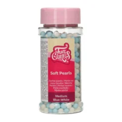 Kakestrø Soft Perler Blå og Hvite 60g-Funcakes Outlet
