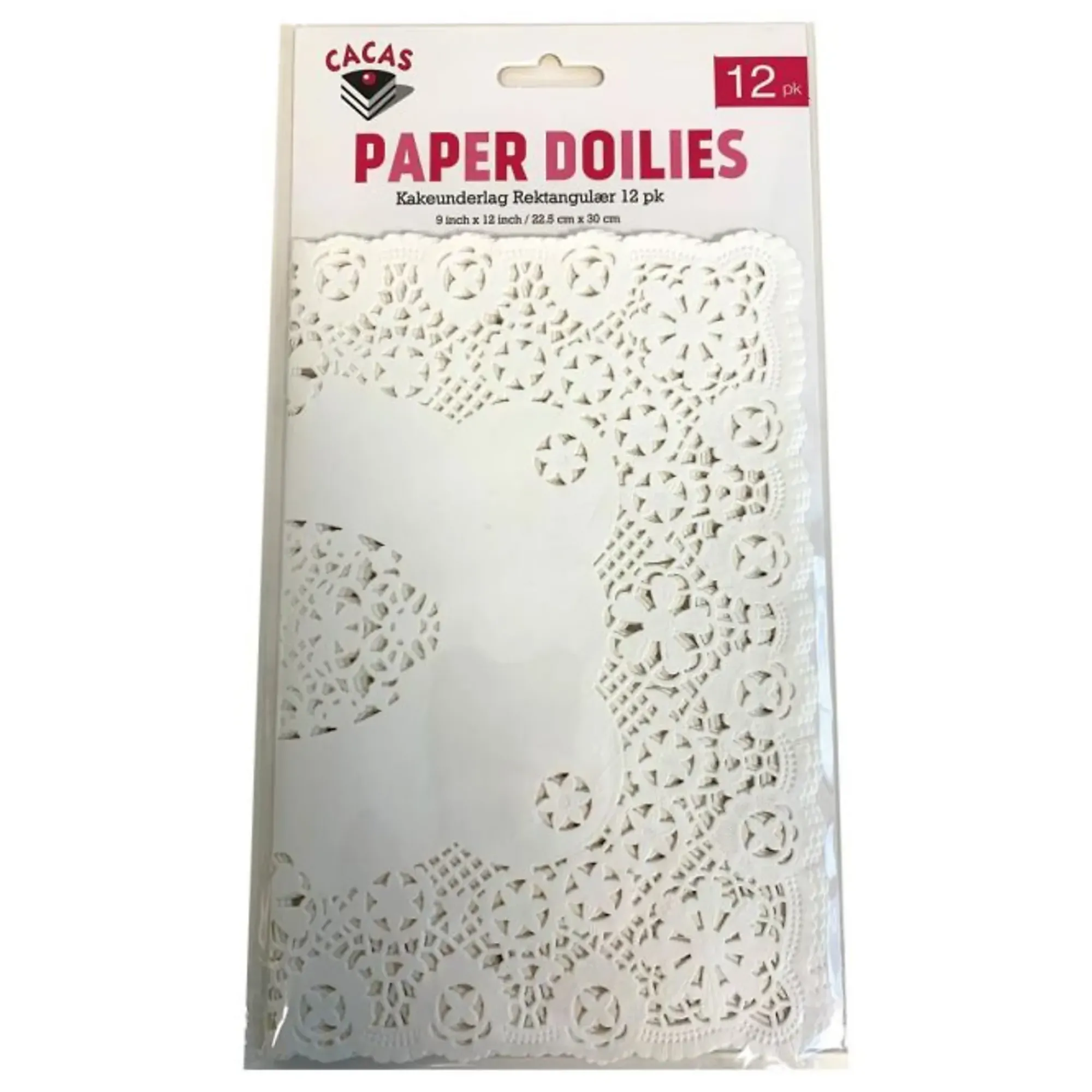 Kakeunderlag e 22,5x30cm 12stk-Cacas Discount