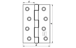 Kanthengsel 1505 sv 101mm-Pn Beslag New