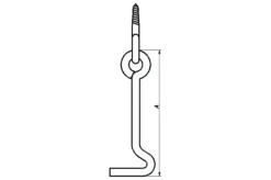 Kastekrok kraftig 3410 122mm-Pn Beslag Hot