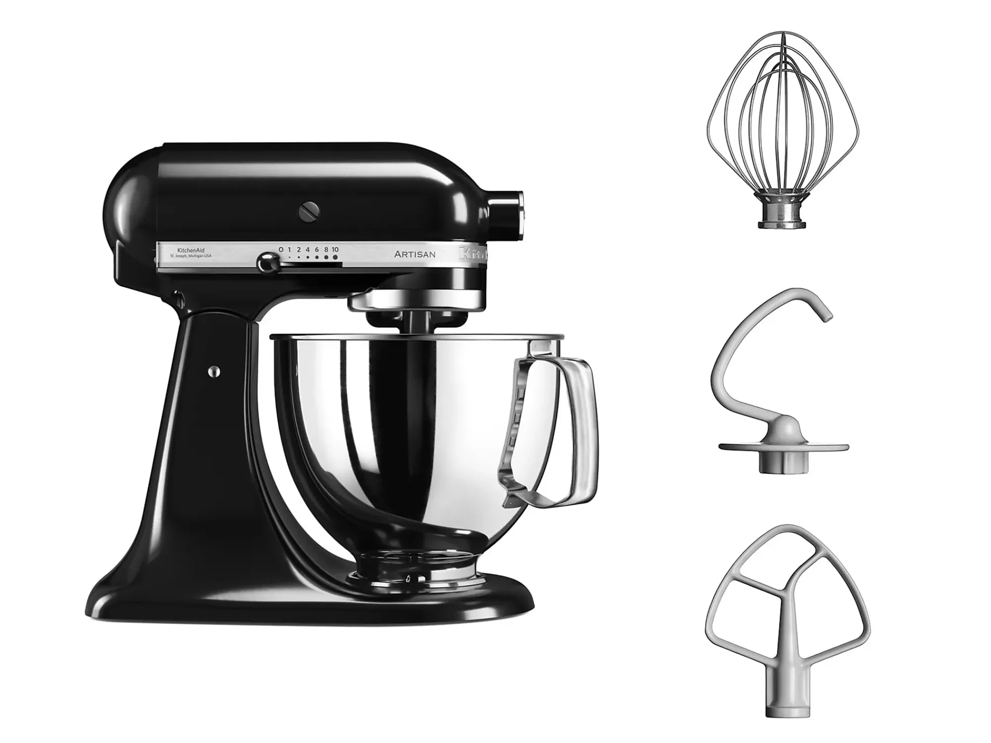 KJØKKENMASKIN SORT 4,8L ARTISAN MED VIPPEHODE-Kitchenaid Hot