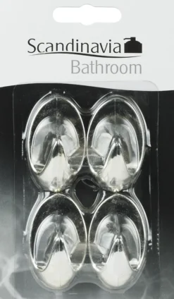 Klebekroker chrome stor 4stk-Scandinavian living Outlet