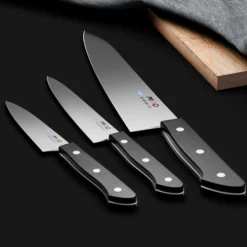 Knivsett 3deler Kokkekniv HB-85 Grønnsakskniv HB-55 Grønnskaskniv HB 40-Mac Sale