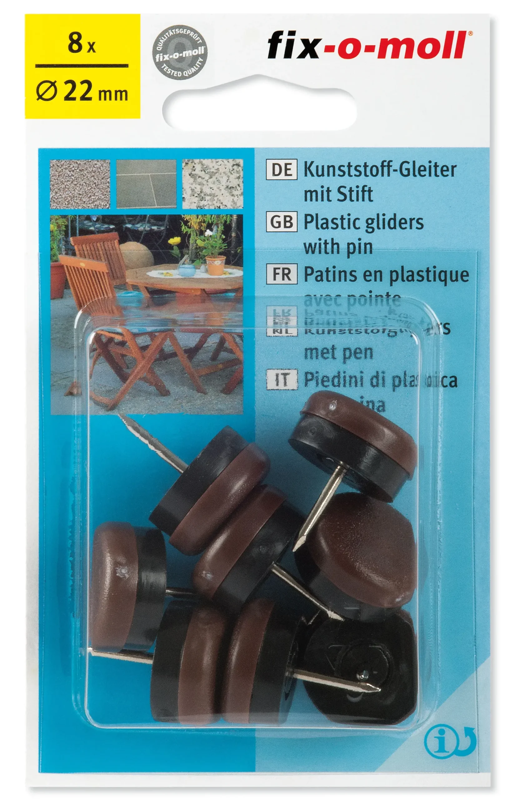 KNOTT FOR STOL-BORDBEN,MOT RIPER,STØY.TEPPE,HARDE,VÅTE GULV-Fix O Moll