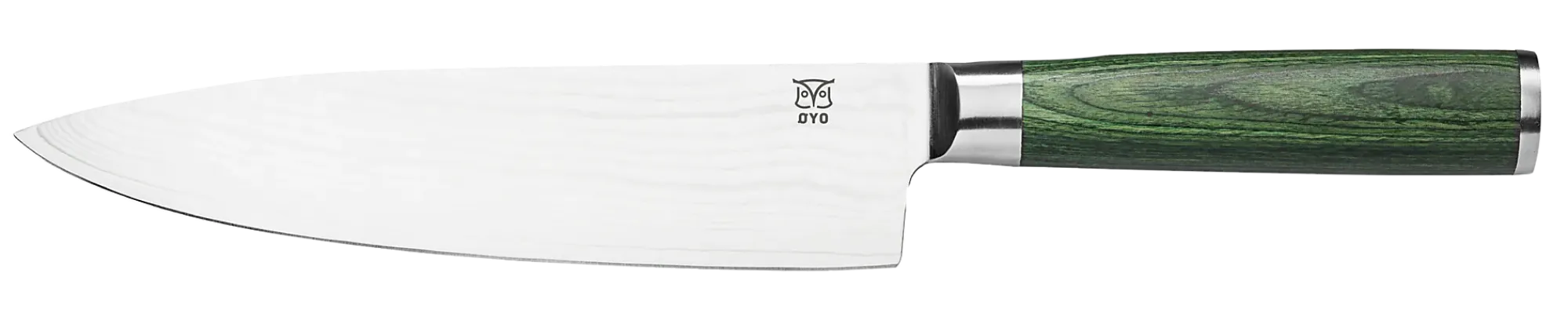 Kokkekniv smaragd damask 20cm-Øyo Outlet