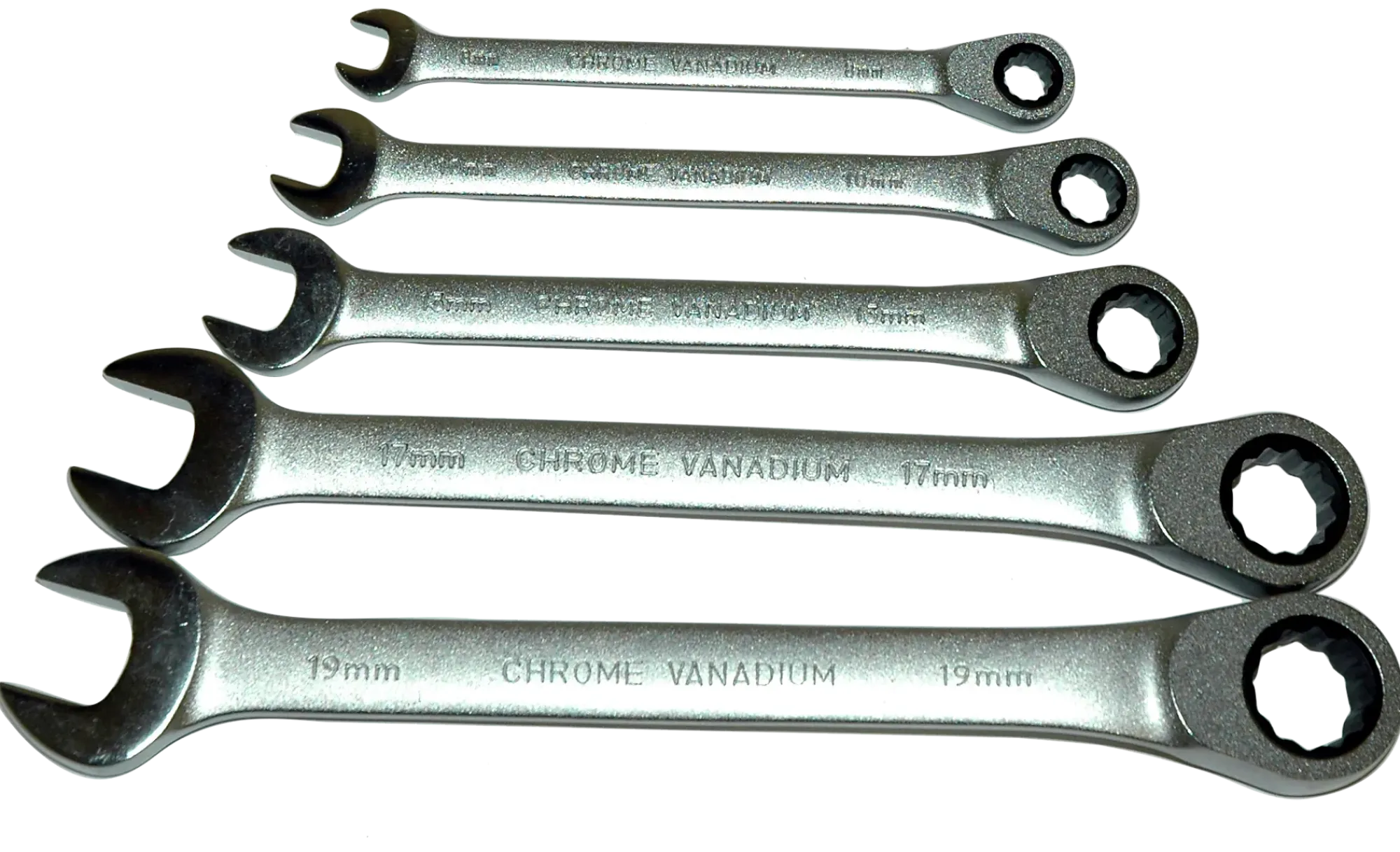 KOMBINASJONSNØKKELSETT MED SKRALLE 8-19MM 5 DELER-Fixit
