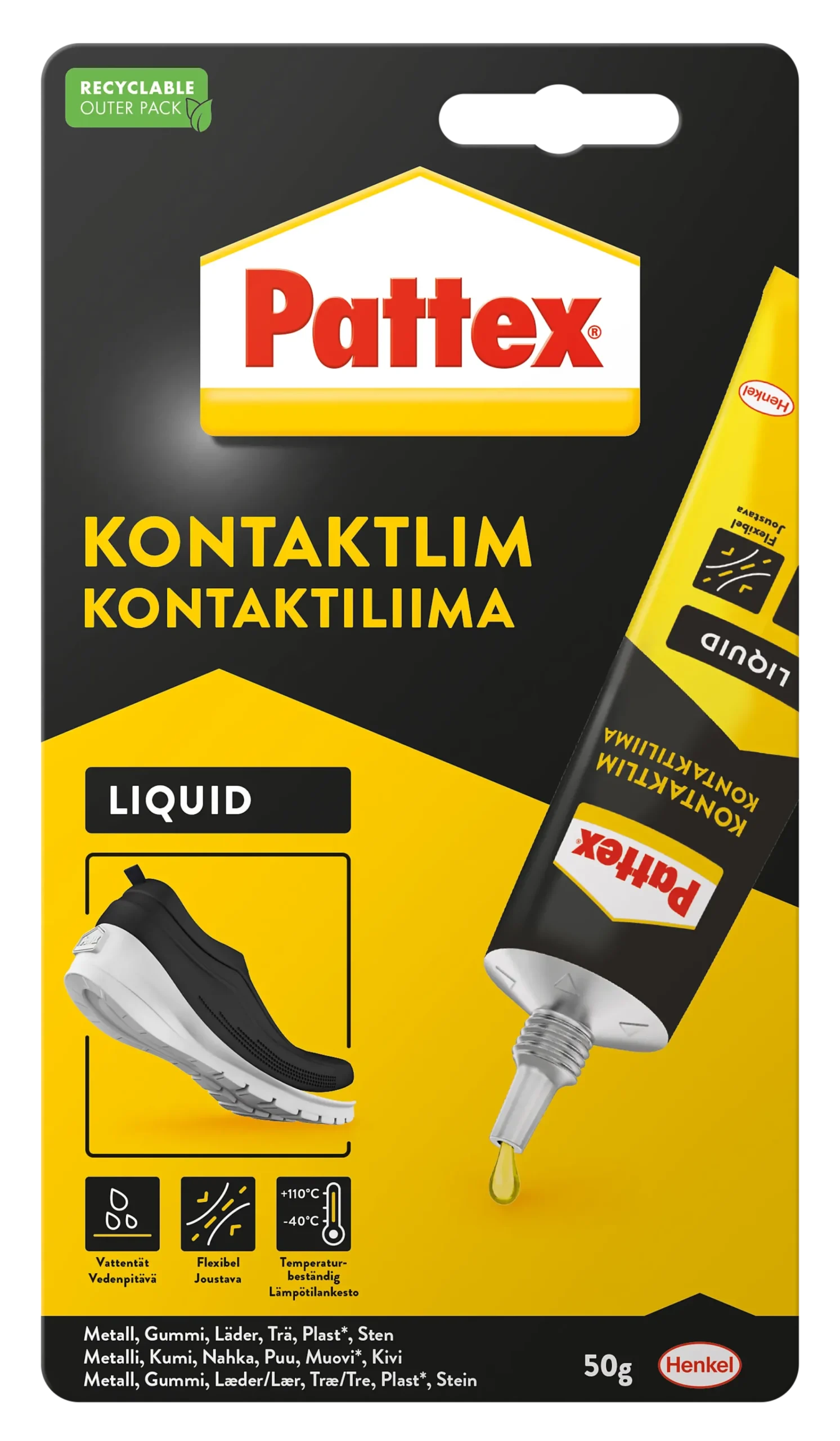 Kontaktlim liquid 50g-Pattex