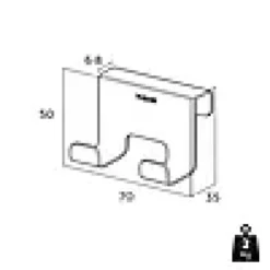 Krok dobbel for 6-8mm glassvegg i matt-Tiger Hot