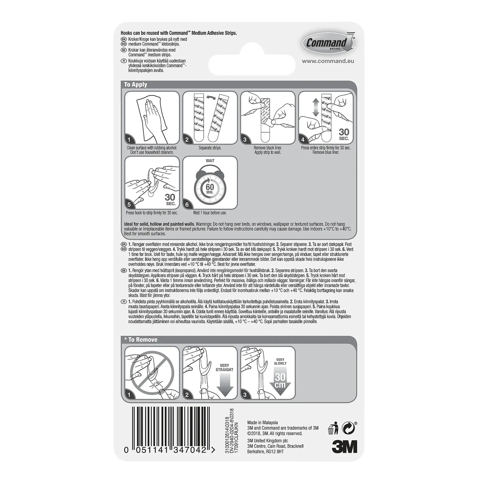 Kroker medium Clear Strips-Command Outlet