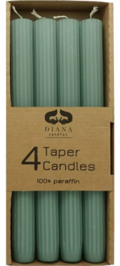 Kronelys med riller antikk 24cm 4stk-Diana lys Clearance