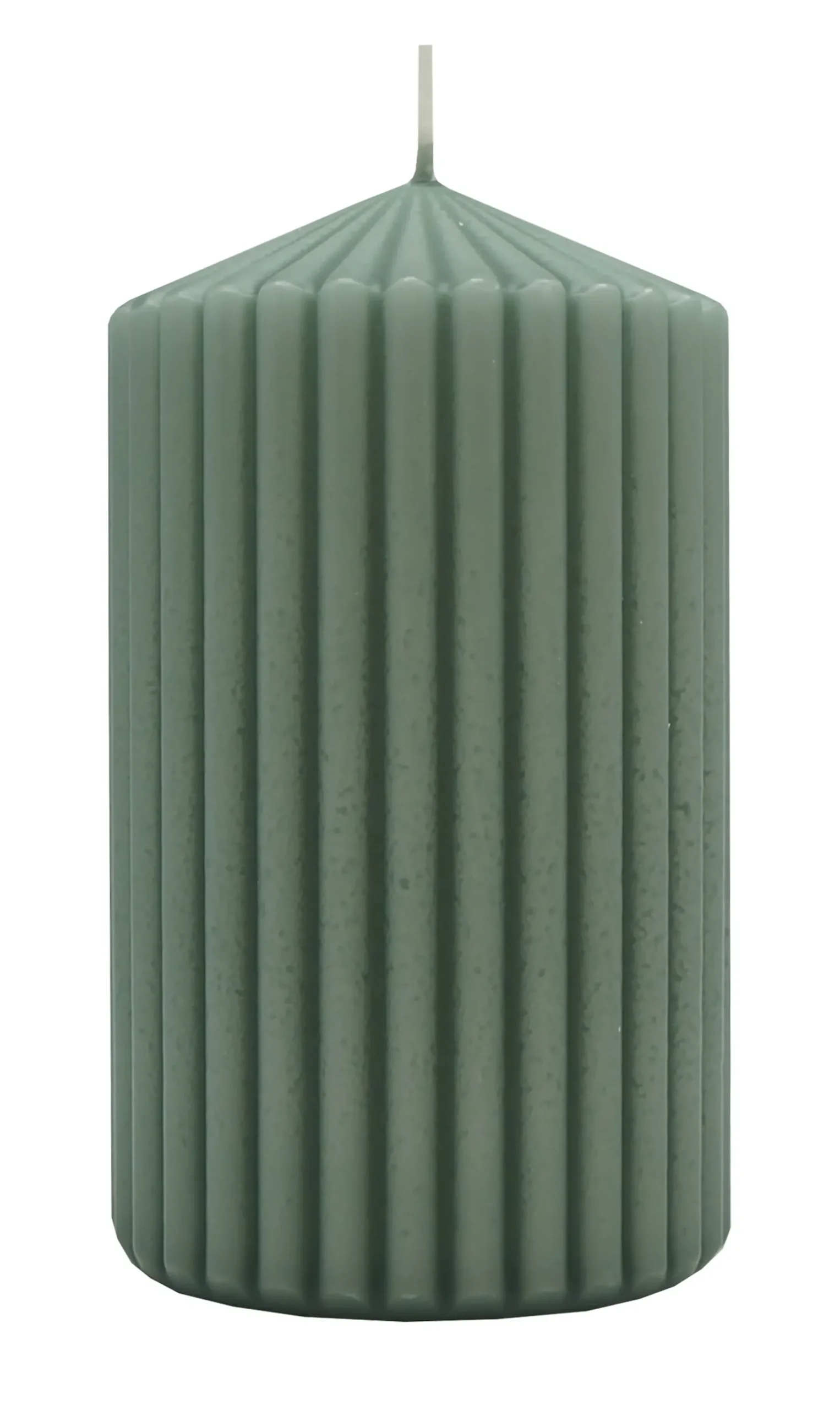 Kubbelys med riller 7x12cm antikk-Diana lys Outlet
