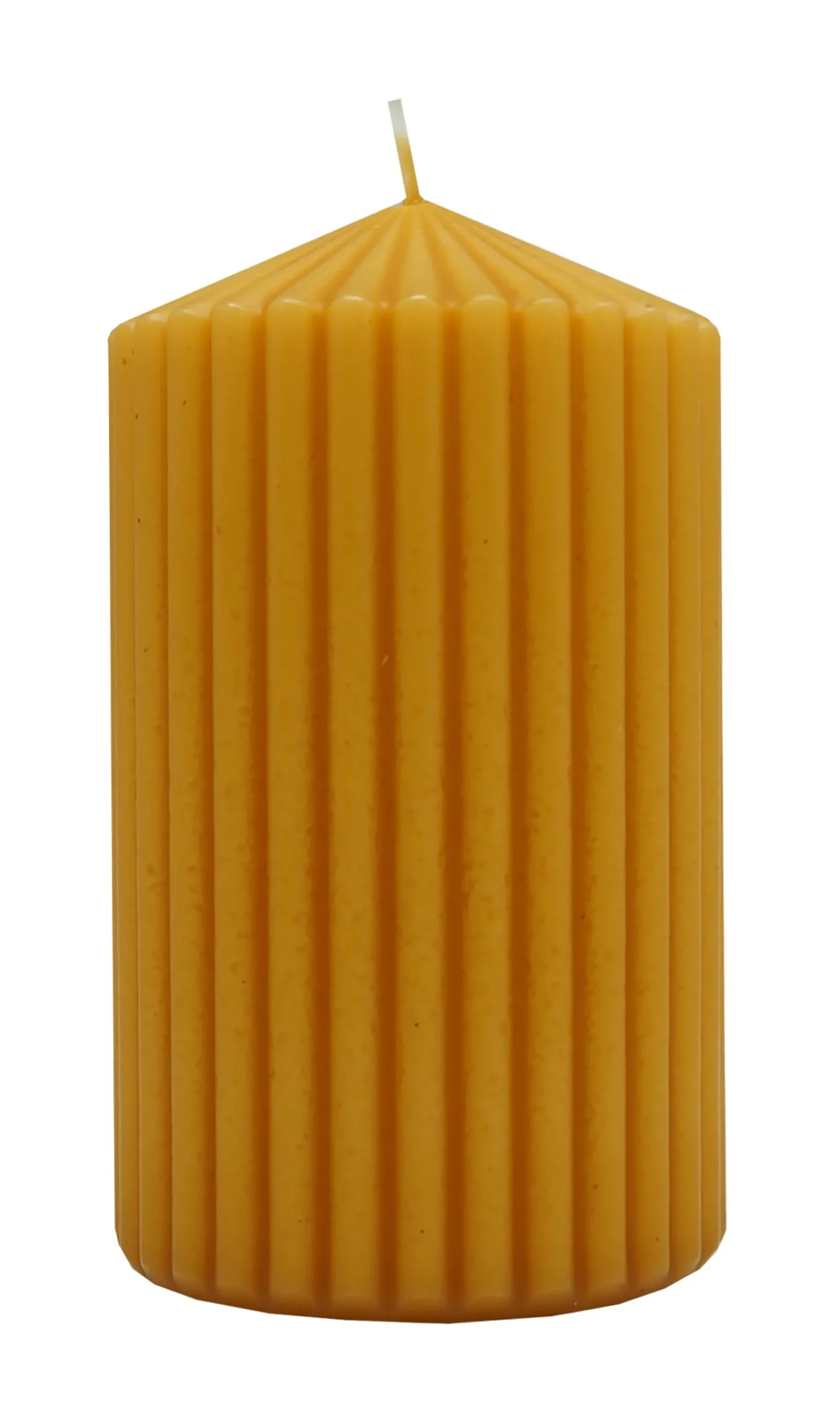 Kubbelys med riller 7x12cm oker-Diana lys Clearance
