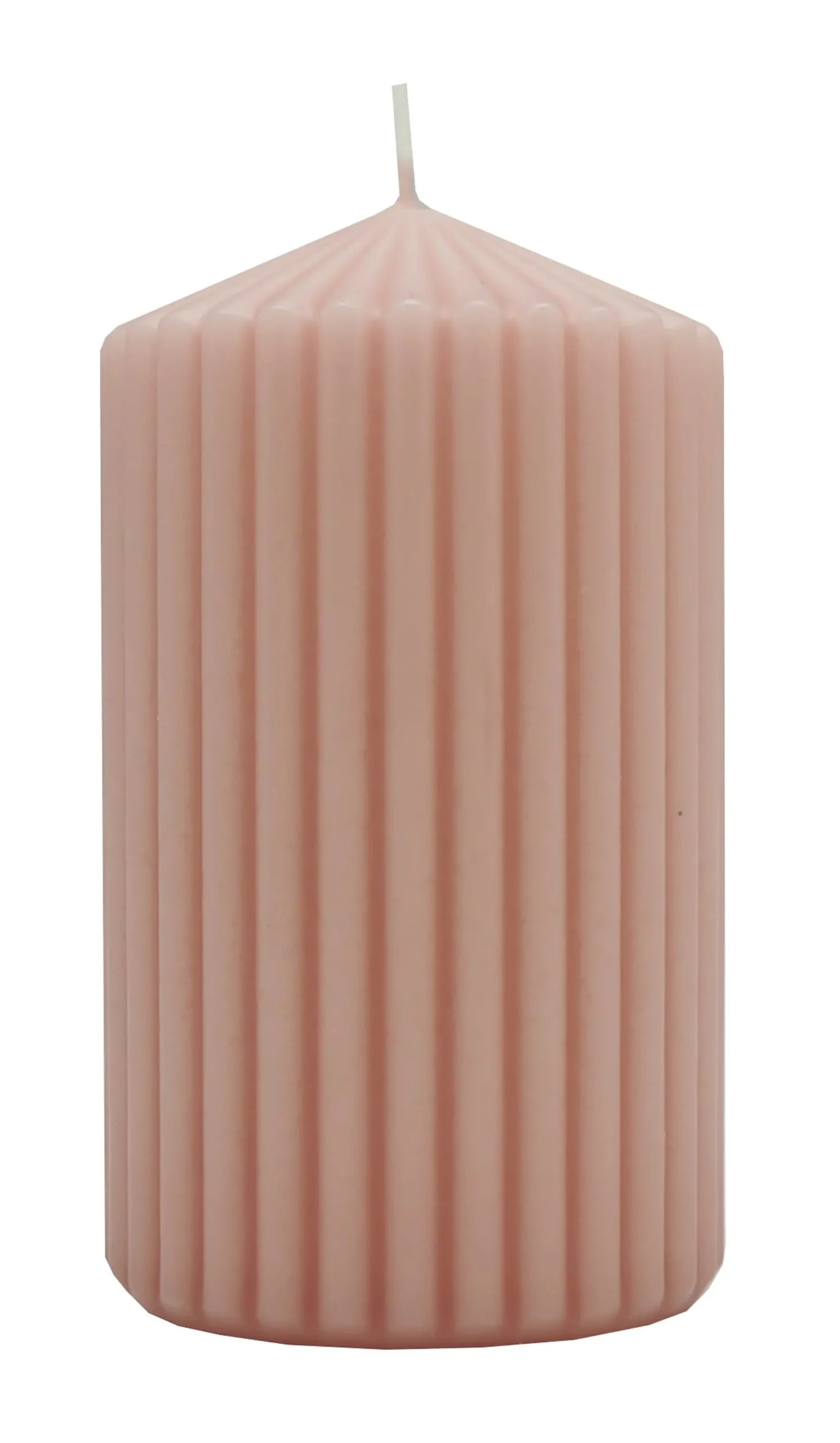 Kubbelys med riller 7x12cm st. lyng-Diana lys Best